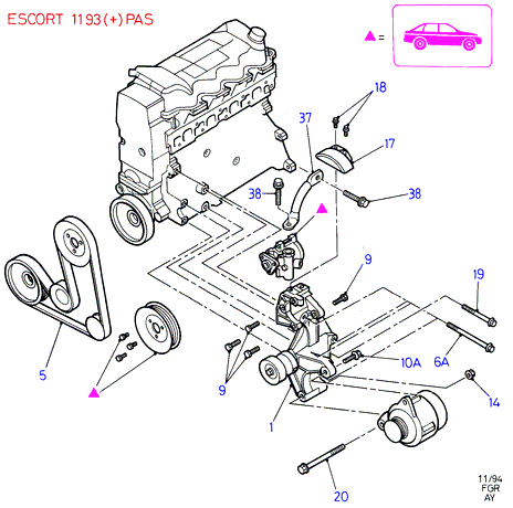 FORD AUSTRALIA 1015694 - Поликлиновой ремень autospares.lv