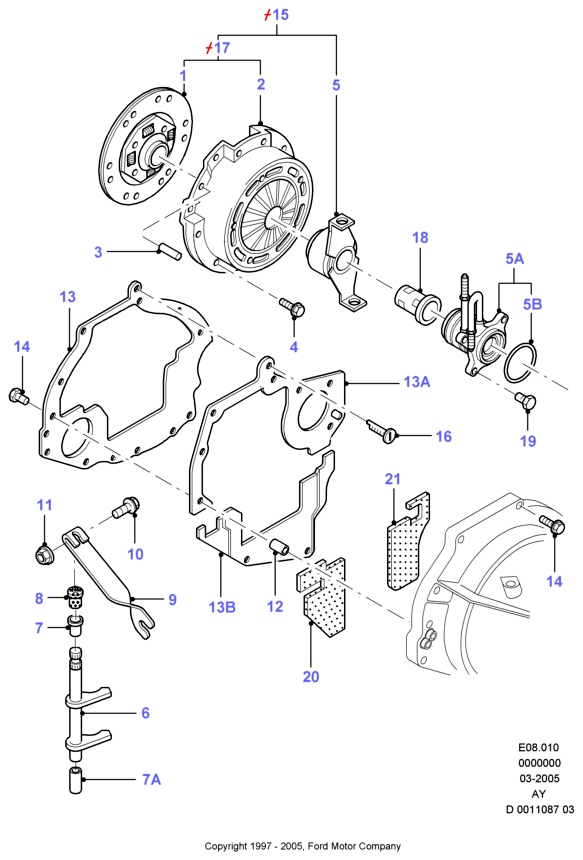 FORD 1005562 - Диск сцепления, фрикцион autospares.lv