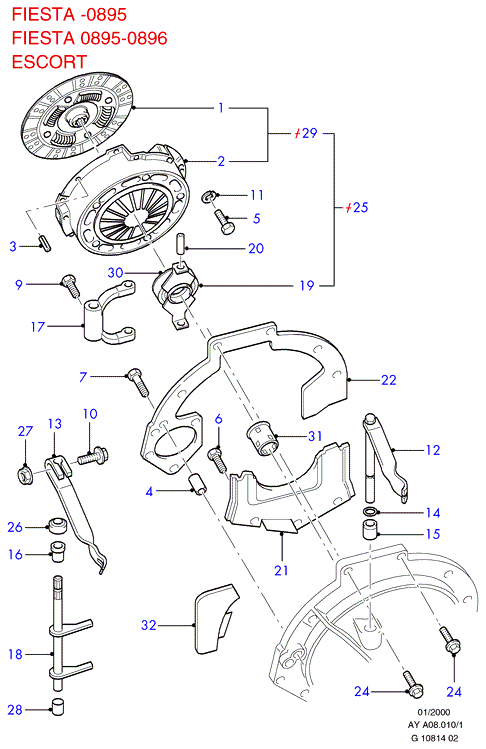 FORD 1 675 713 - Болт, нажимной диск autospares.lv