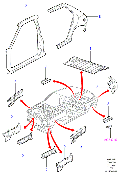 FORD 1050867 - Repair Panel, Panel - Body Side - Front, RH autospares.lv