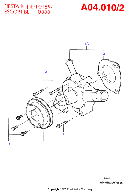 FORD 1 518 094 - Водяной насос autospares.lv