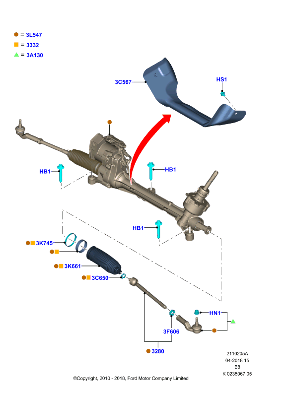 FORD 2368944 - Рулевой механизм, рейка autospares.lv