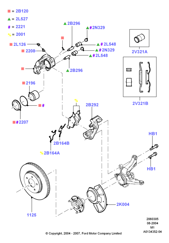 FORD 4 593 068 - Тормозные колодки, дисковые, комплект autospares.lv