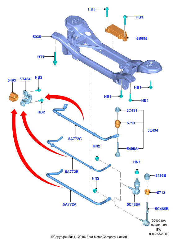 FORD 1856667 - Тяга / стойка, стабилизатор autospares.lv