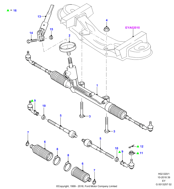 FORD 6869953 - Ремкомплект, осевой шарнир рулевой тяги autospares.lv