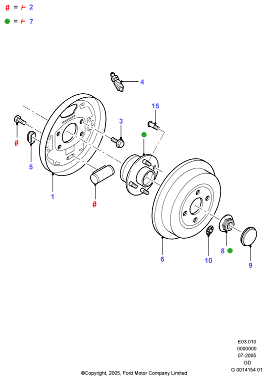 FORD 1473056 - Комплект тормозных колодок, барабанные autospares.lv