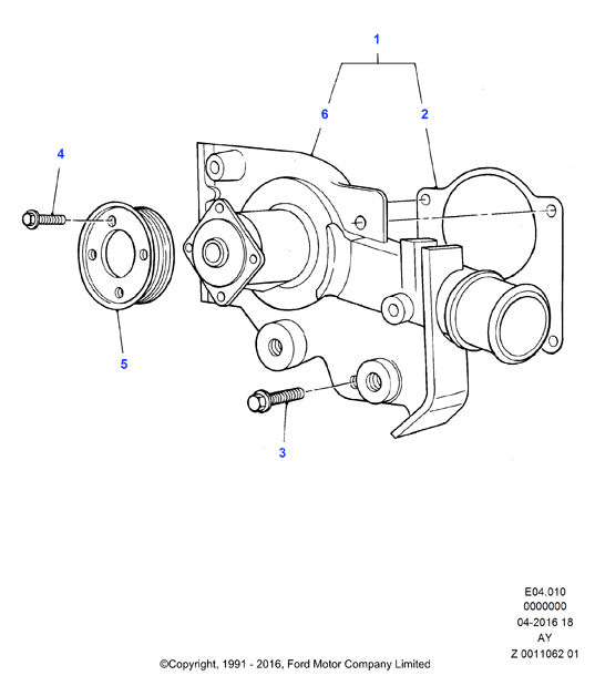 FORD 1 566 241 - Водяной насос autospares.lv