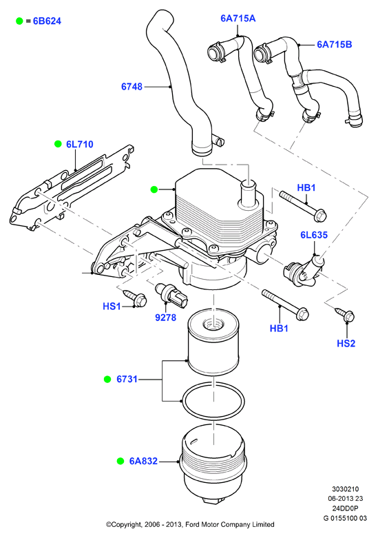 AMERICANMOTORS(FORD) 1717510 - Масляный фильтр autospares.lv