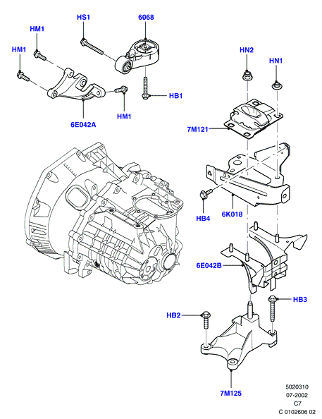 FORD USA 1133019 - Подвеска, ступенчатая коробка передач autospares.lv