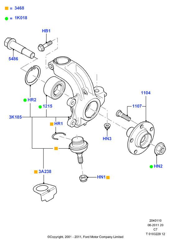 FORD 1439599 - Шаровая опора, несущий / направляющий шарнир autospares.lv