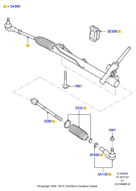 FORD 1789439 - Рулевой механизм, рейка autospares.lv