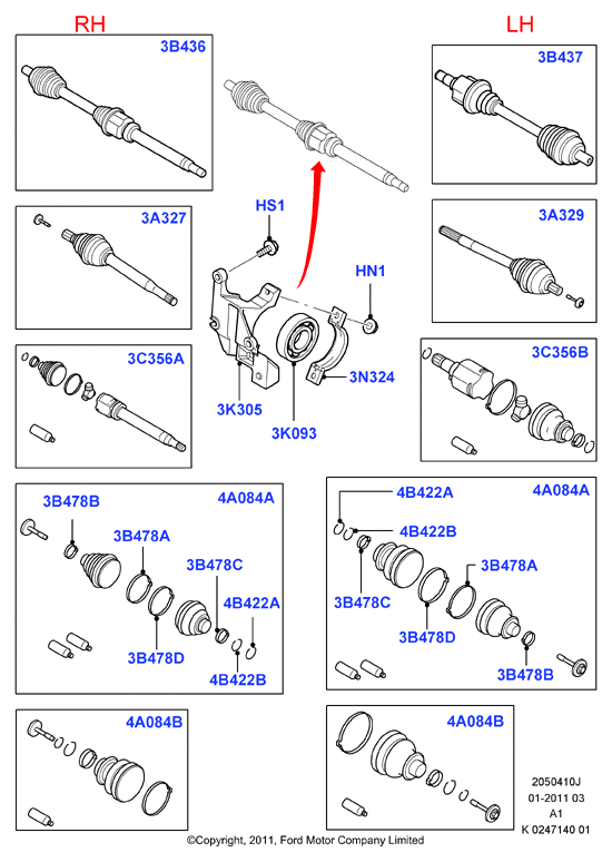 FORD 1446224 - Пыльник, приводной вал autospares.lv