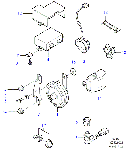 FORD 7215801 - Выключатель, контакт двери autospares.lv