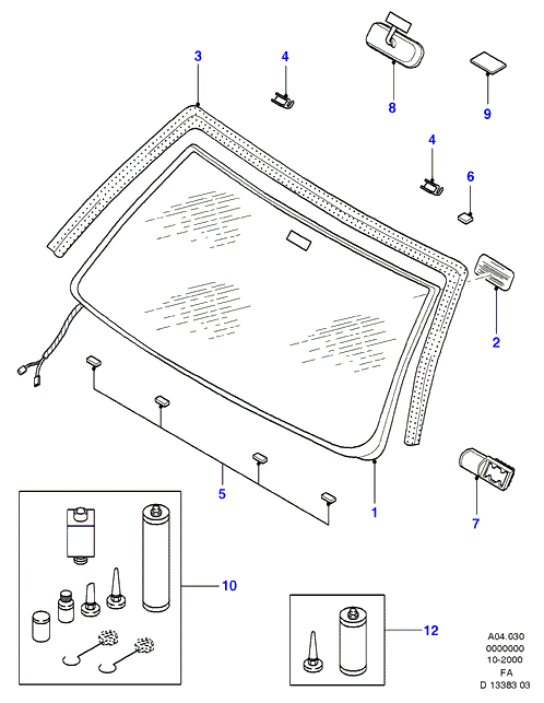 AKRON 1050990 - Glass - Windscreen autospares.lv