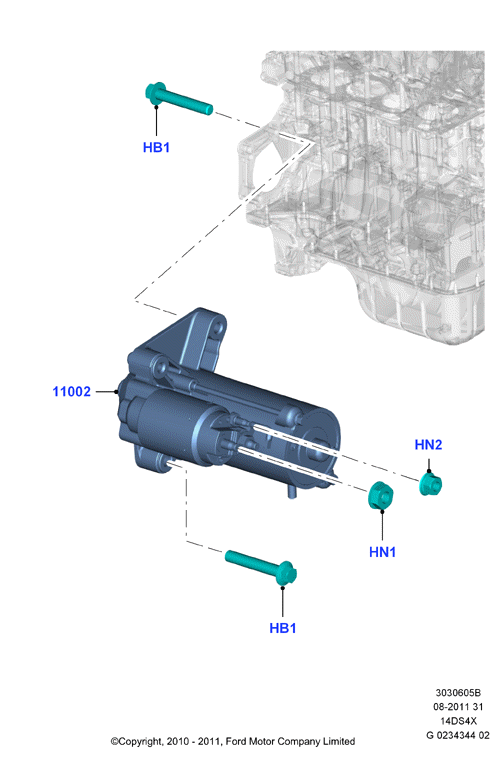 FORD 1 734 633 - Стартер autospares.lv