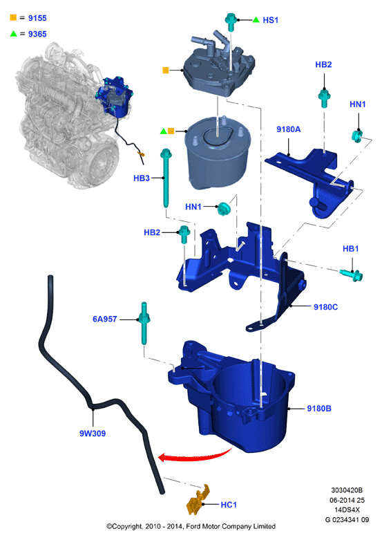 AMERICANMOTORS(FORD) 1780195 - Топливный фильтр autospares.lv