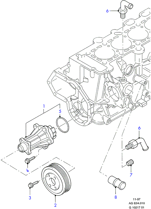 FORD 1 673 743 - Водяной насос autospares.lv