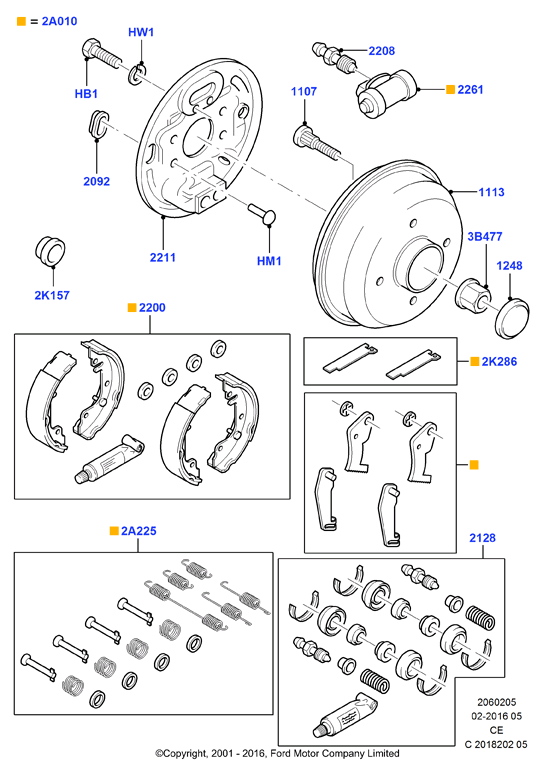 FORD 1086921 - Комплектующие, барабанный тормозной механизм autospares.lv