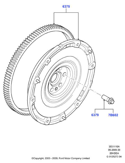 FORD 1253982 - Маховик autospares.lv