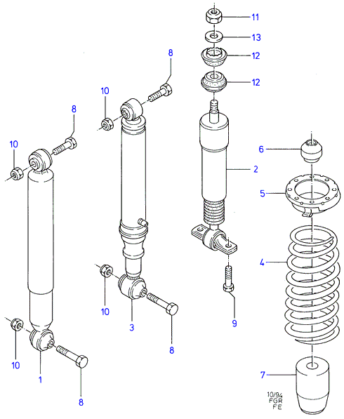 FORD 7264097 - Пылезащитный комплект, амортизатор autospares.lv