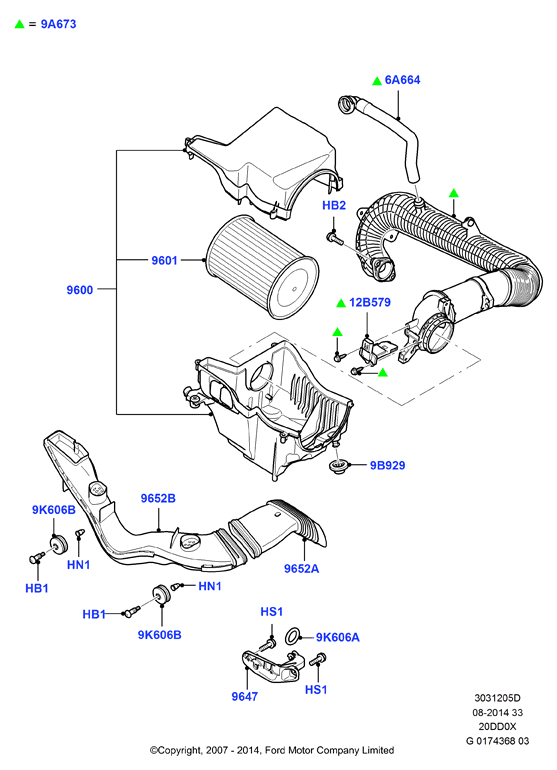 AMERICANMOTORS(FORD) 1848220 - Воздушный фильтр, двигатель autospares.lv