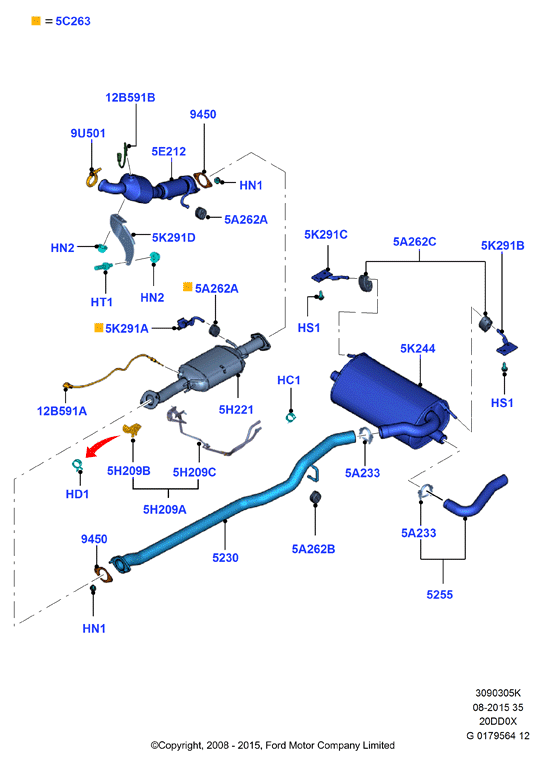 FORD 2103896 - Сажевый / частичный фильтр, система выхлопа ОГ autospares.lv