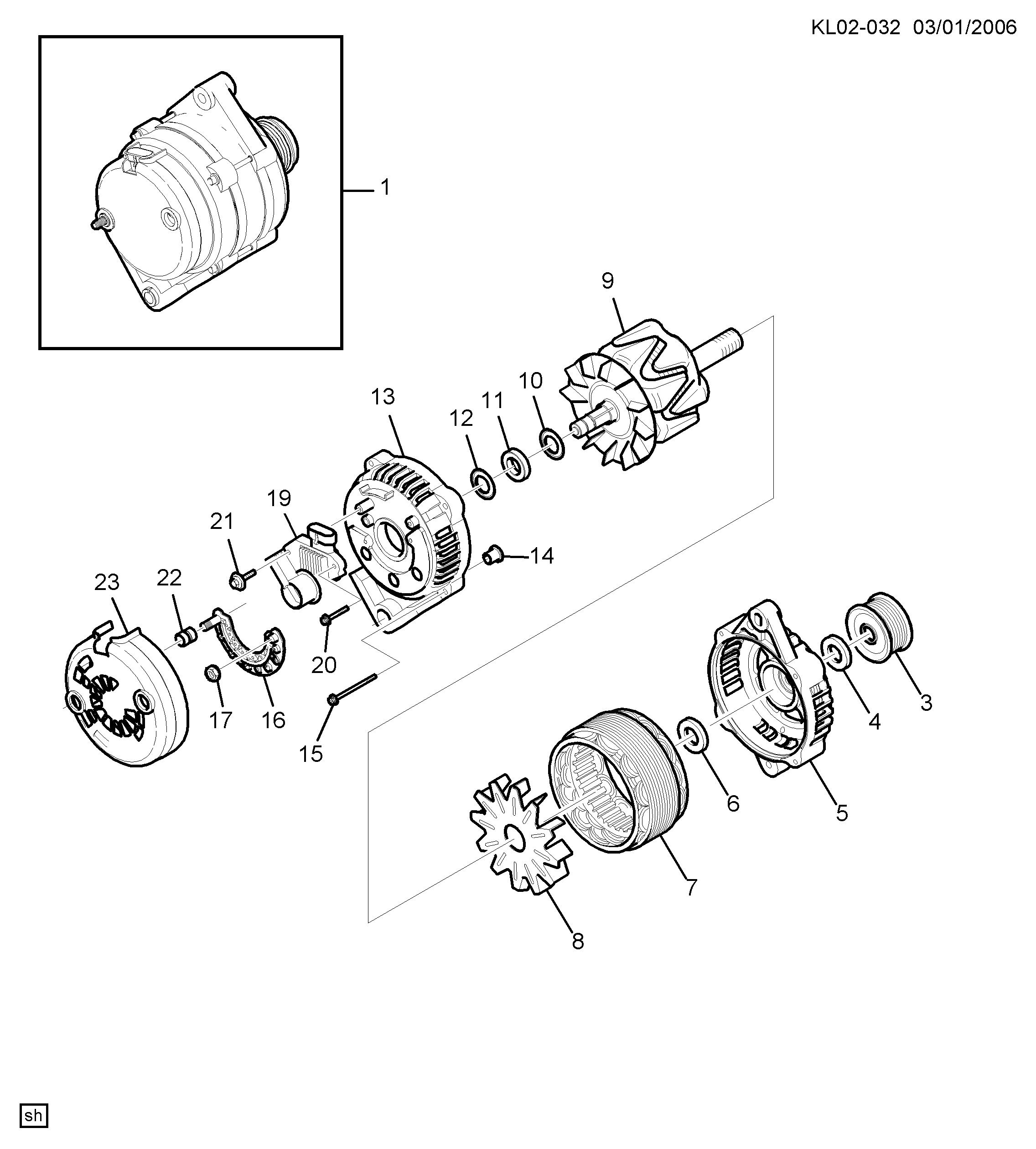 DAEWOO 93743440 - Шкив генератора, муфта autospares.lv