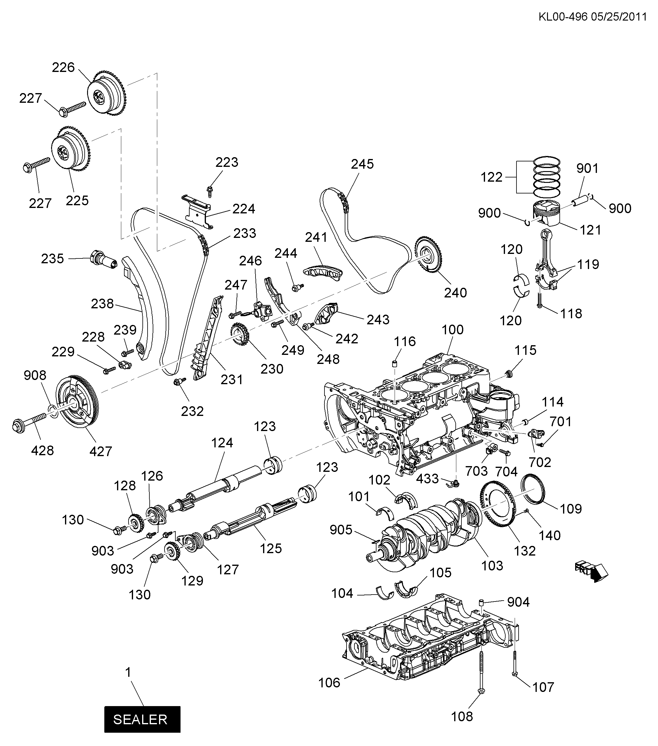 Vauxhall 90537301 - Комплект цепи привода распредвала autospares.lv