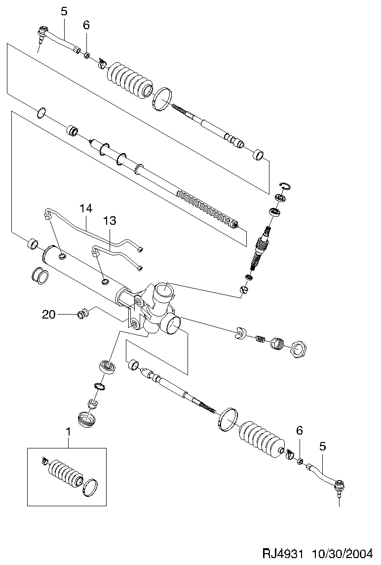 DAEWOO 9374-2552 - Пыльник, рулевое управление autospares.lv