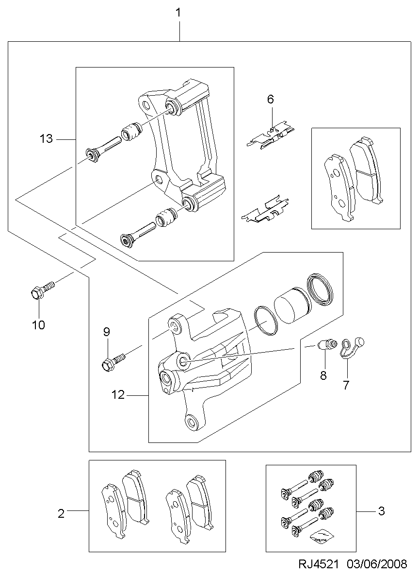 DAEWOO 96418879 - Тормозной суппорт autospares.lv