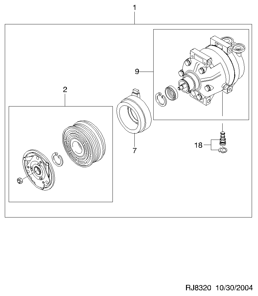 OM 96484932 - Компрессор кондиционера autospares.lv