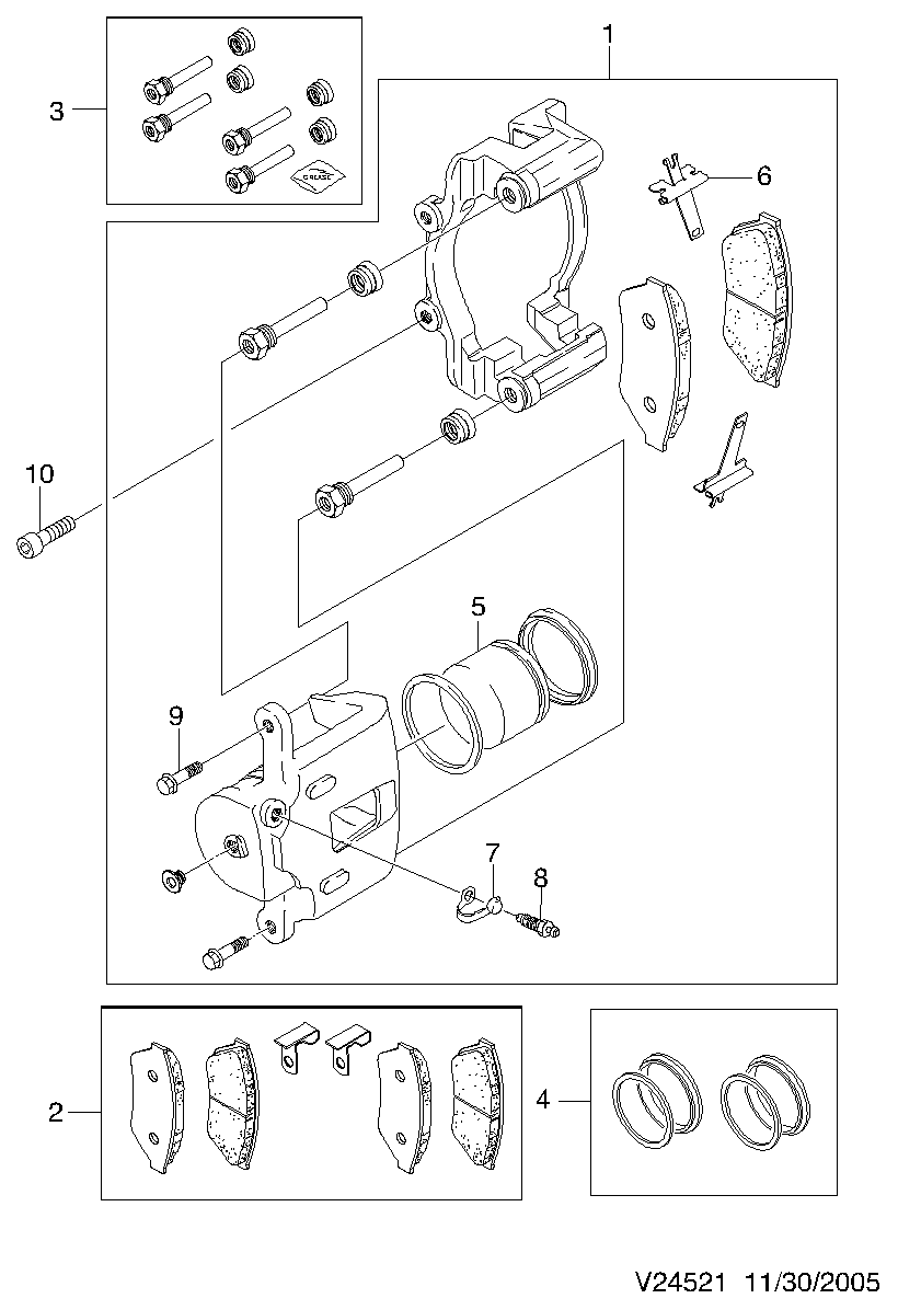 Opel 93740288 - Ремкомплект, тормозной суппорт autospares.lv