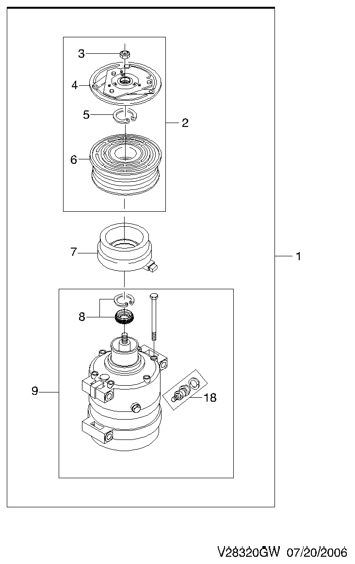 Chevrolet 96409087 - Компрессор кондиционера autospares.lv