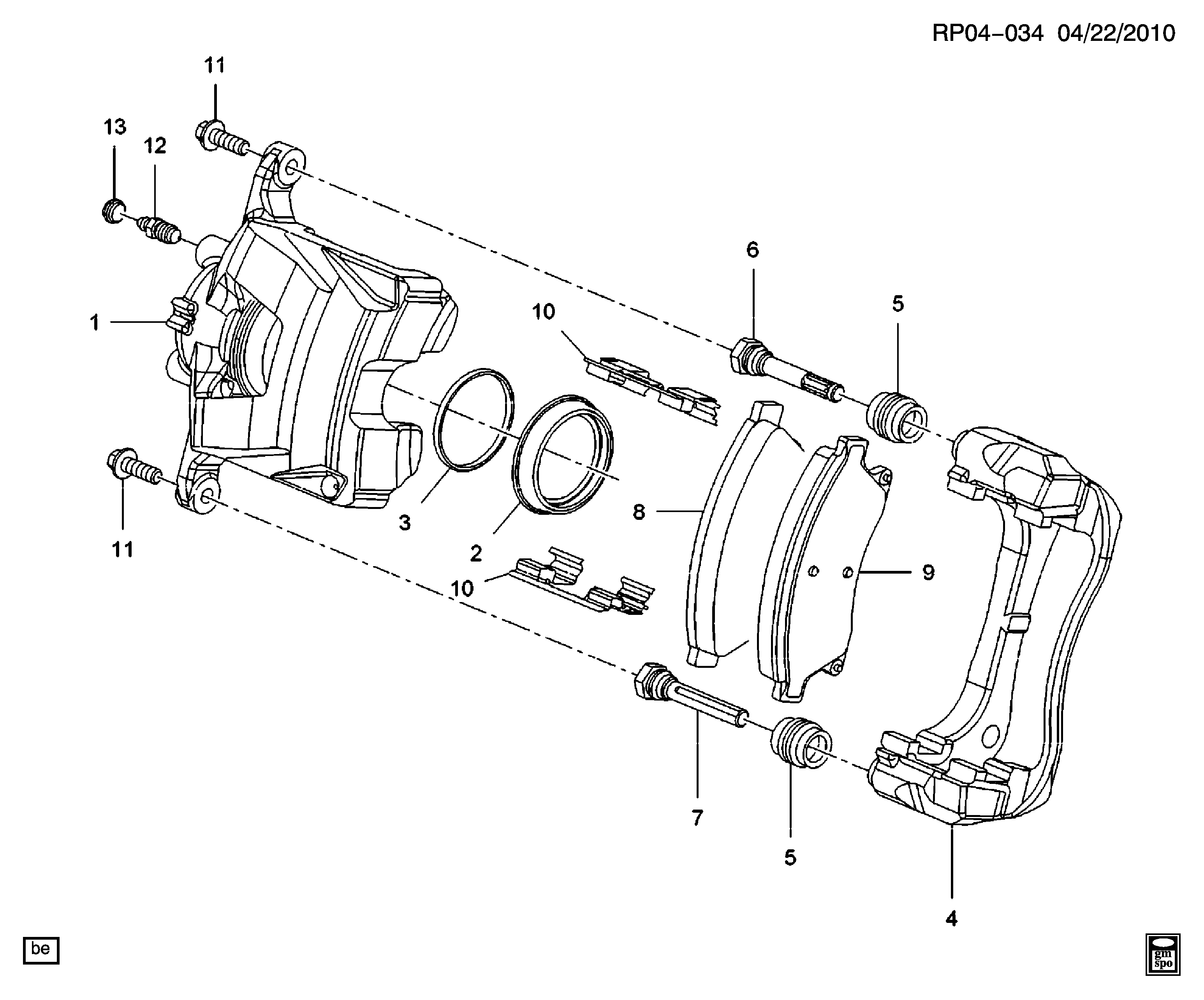 Opel 13504035 - Комплектующие для колодок дискового тормоза autospares.lv