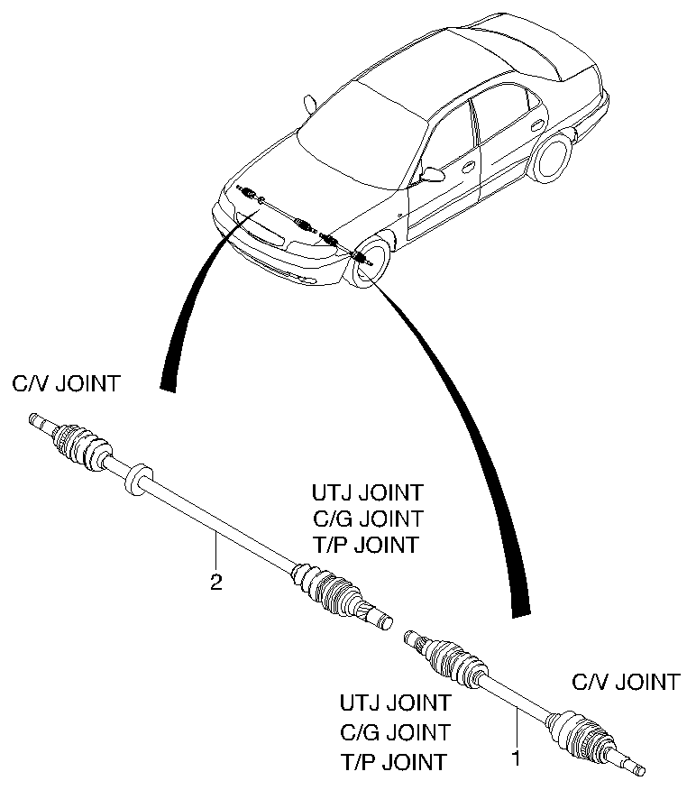 KIA 96256954 - Шарнирный комплект, ШРУС, приводной вал autospares.lv