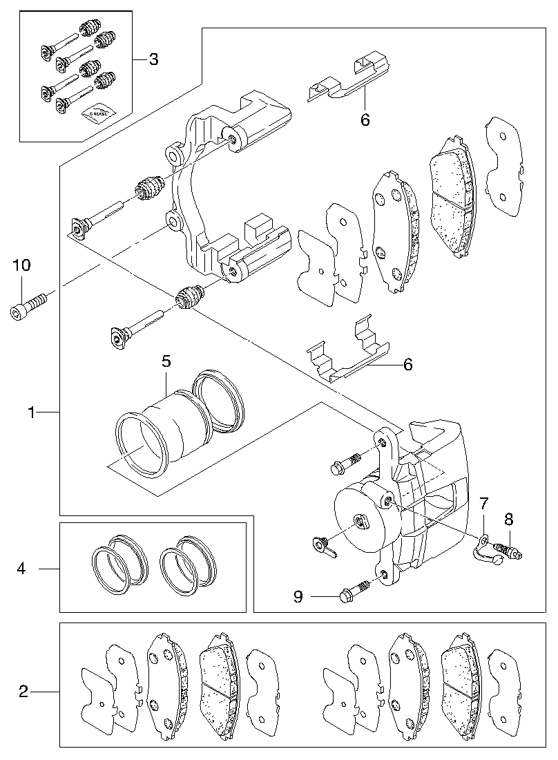 Suzuki S4510011 - Тормозные колодки, дисковые, комплект autospares.lv