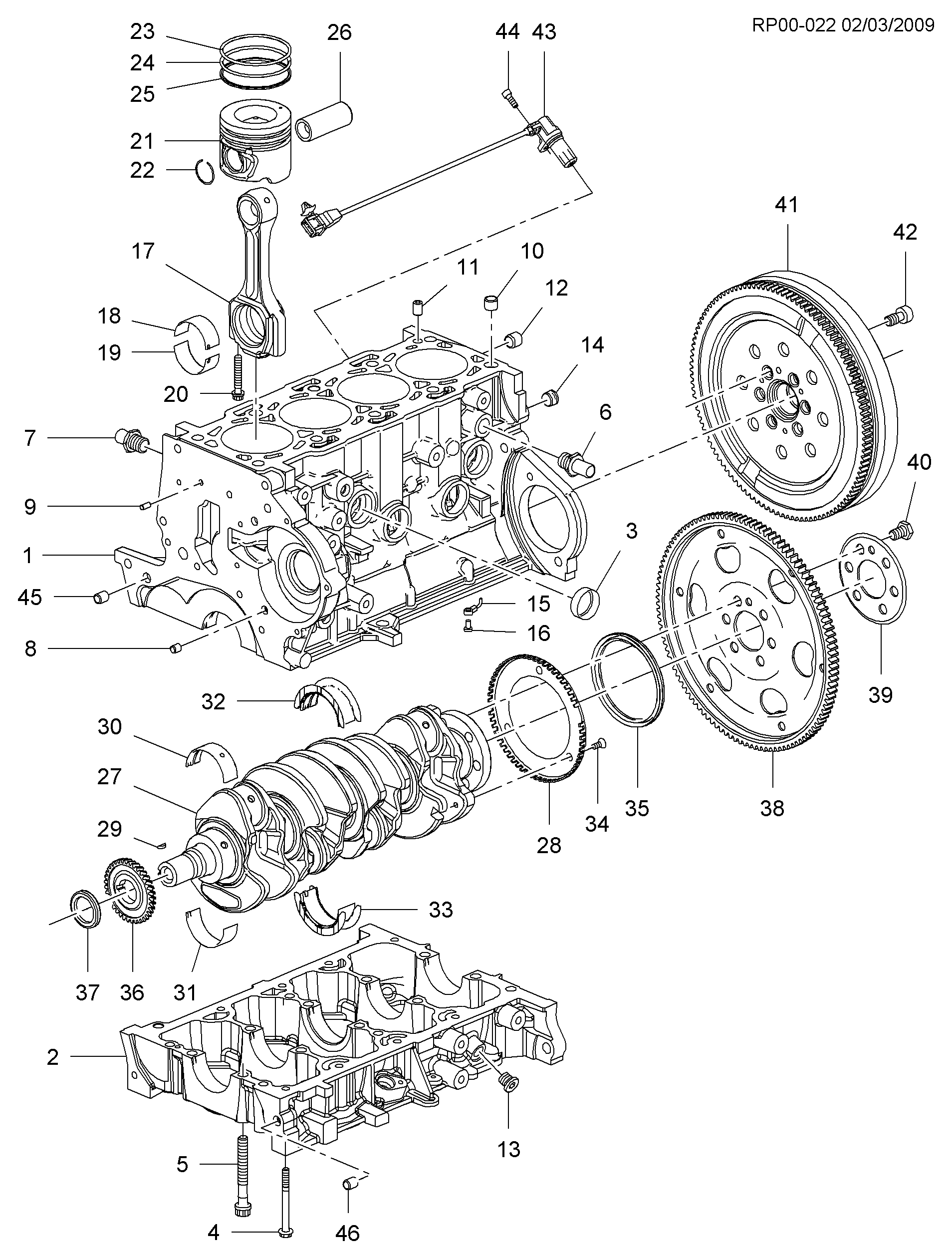 Opel 96 440 222 - Уплотняющее кольцо, коленчатый вал autospares.lv