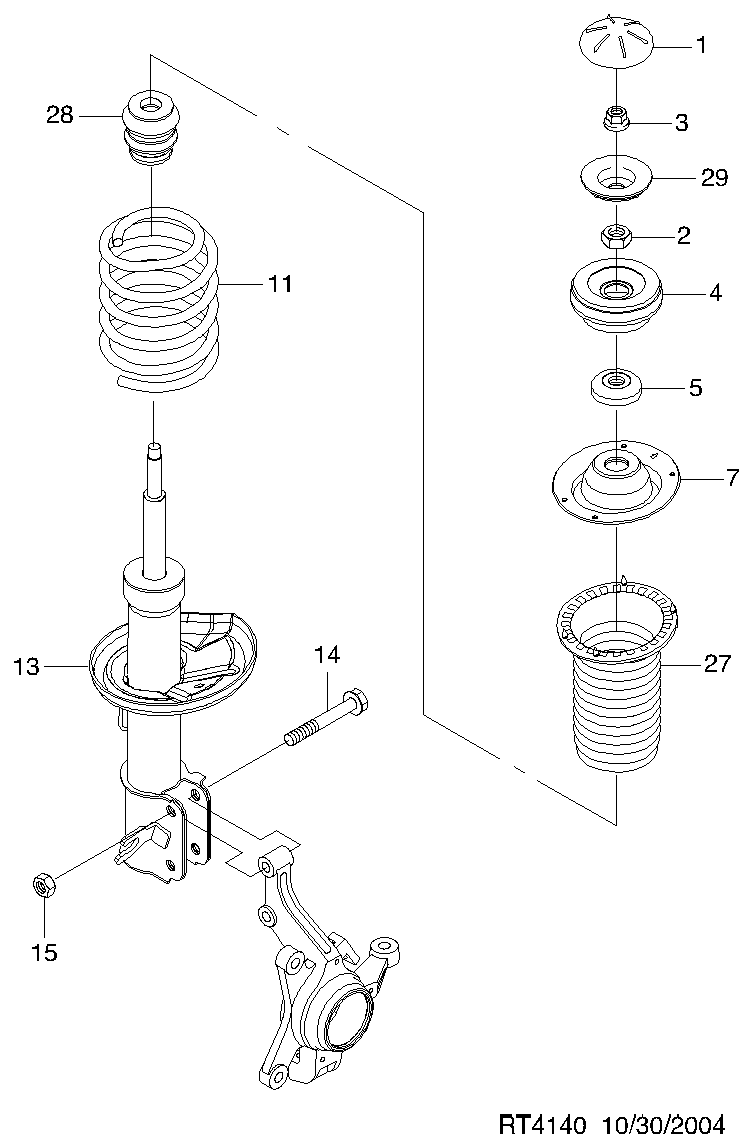 Chevrolet 96535003 - Пружина ходовой части autospares.lv