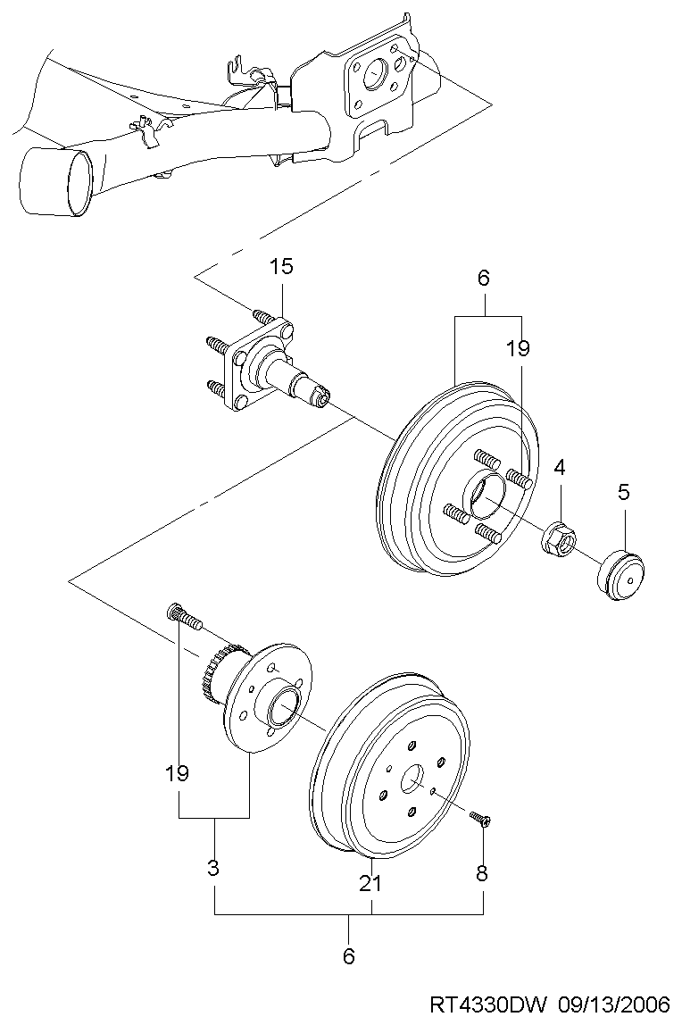 Chevrolet 96473233 - Тормозной барабан autospares.lv