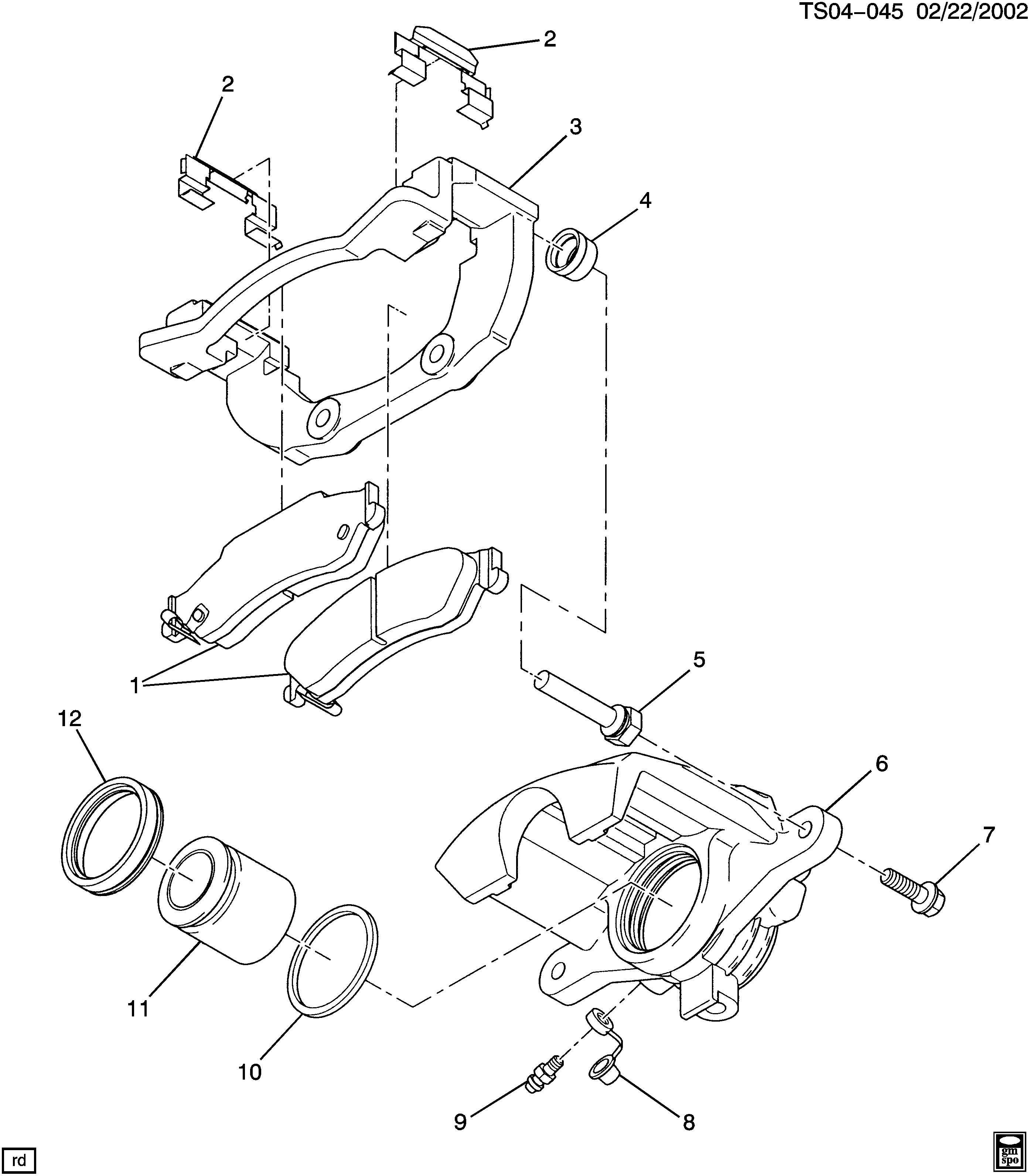 Cadillac 92230273 - Тормозные колодки, дисковые, комплект autospares.lv