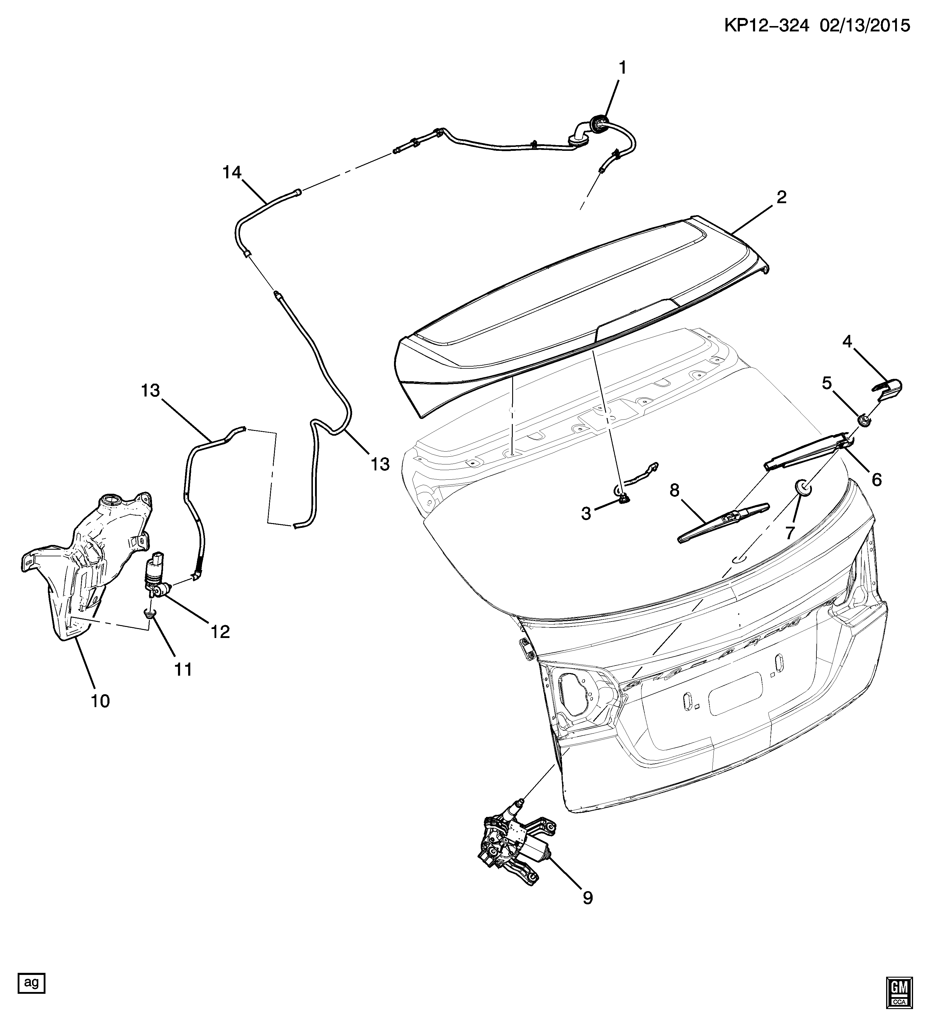 Opel 13250357 - Водяной насос, система очистки окон autospares.lv