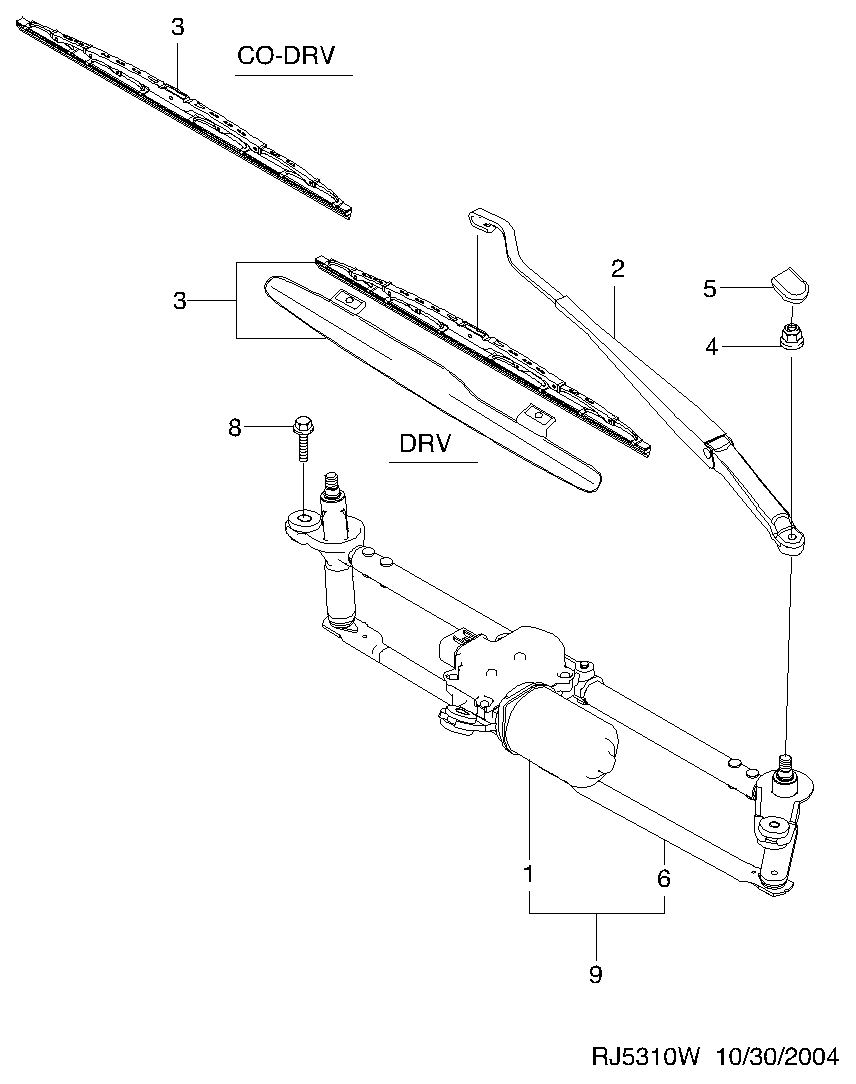 DAEWOO 95211013 - Щетка стеклоочистителя autospares.lv