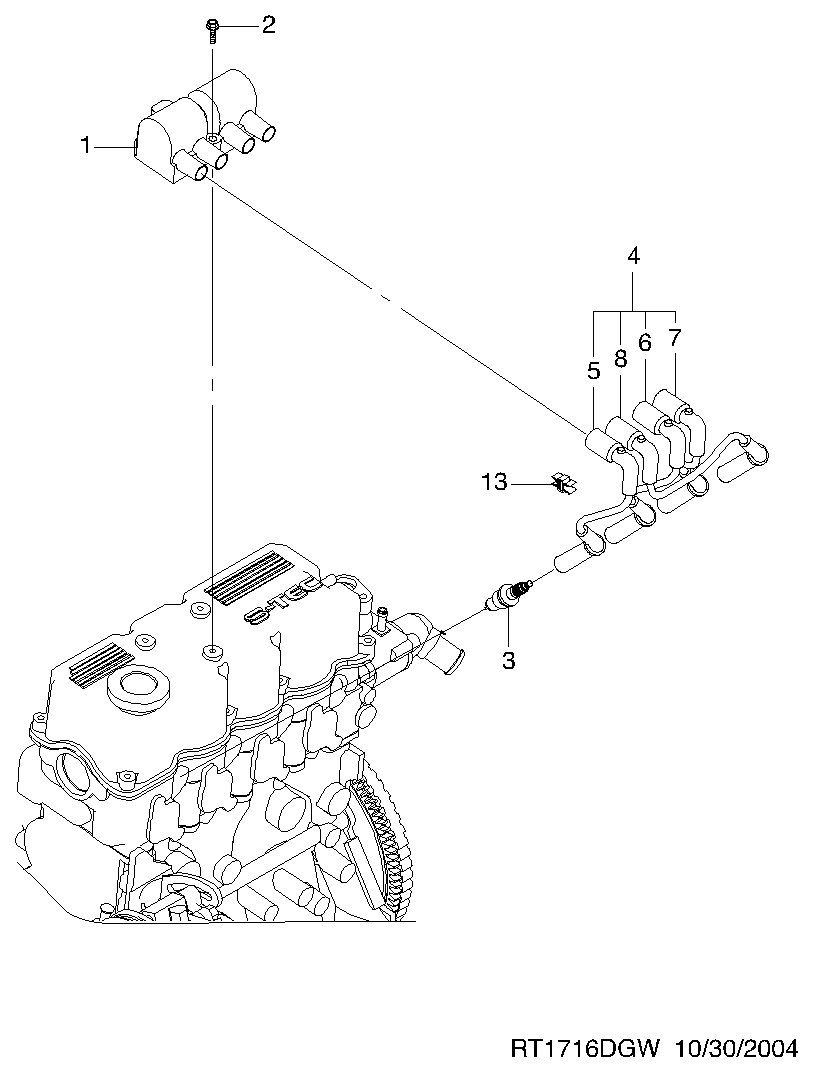 DAEWOO 25184179 - Катушка зажигания autospares.lv