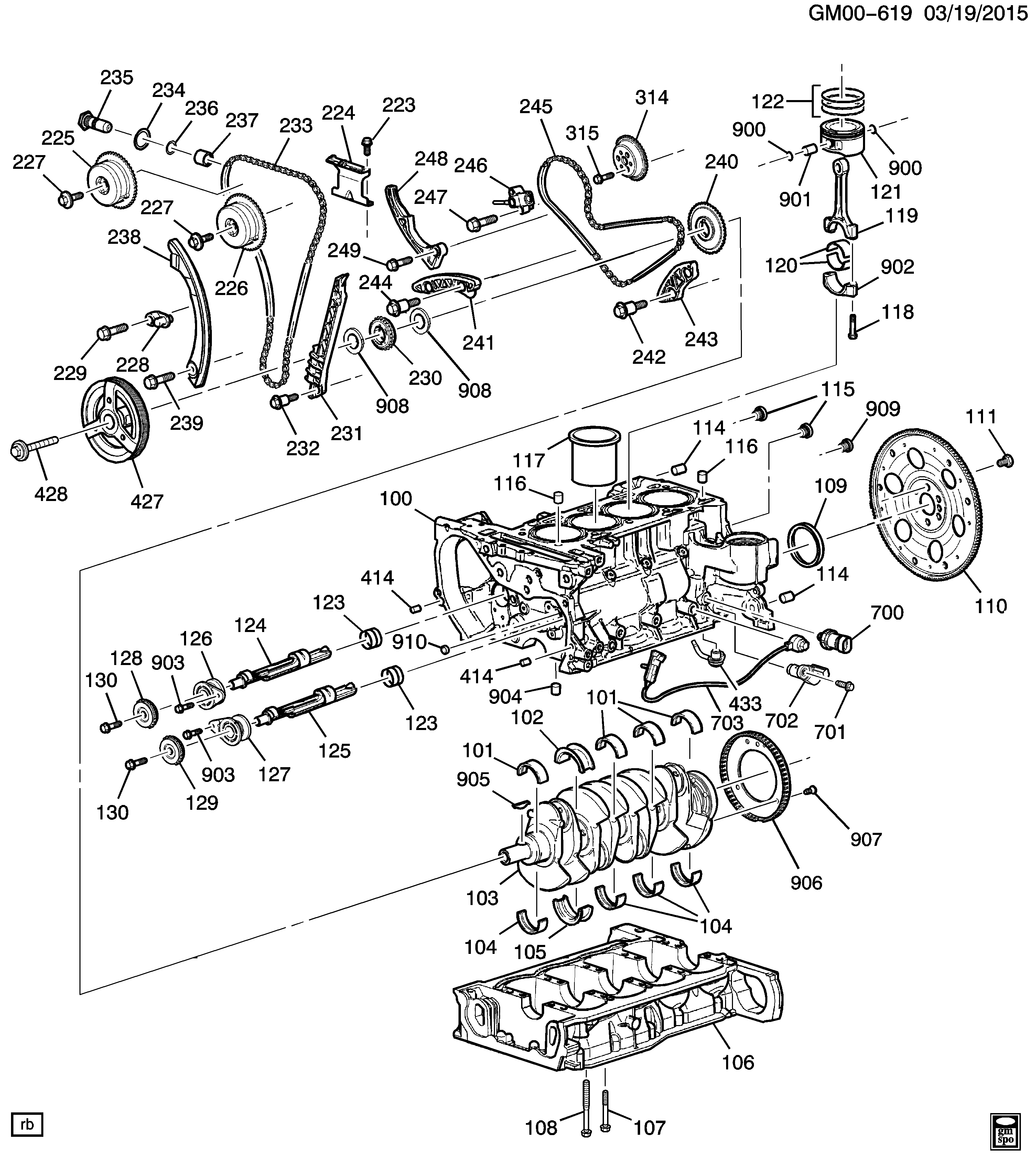 Opel 12588387 - Комплект цепи привода распредвала autospares.lv