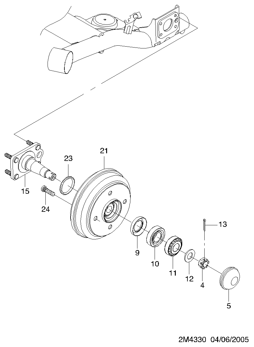 Chevrolet 96316635 - Подшипник ступицы колеса, комплект autospares.lv