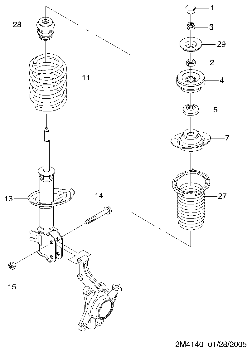 Chevrolet 9653-5011 - Опора стойки амортизатора, подушка autospares.lv