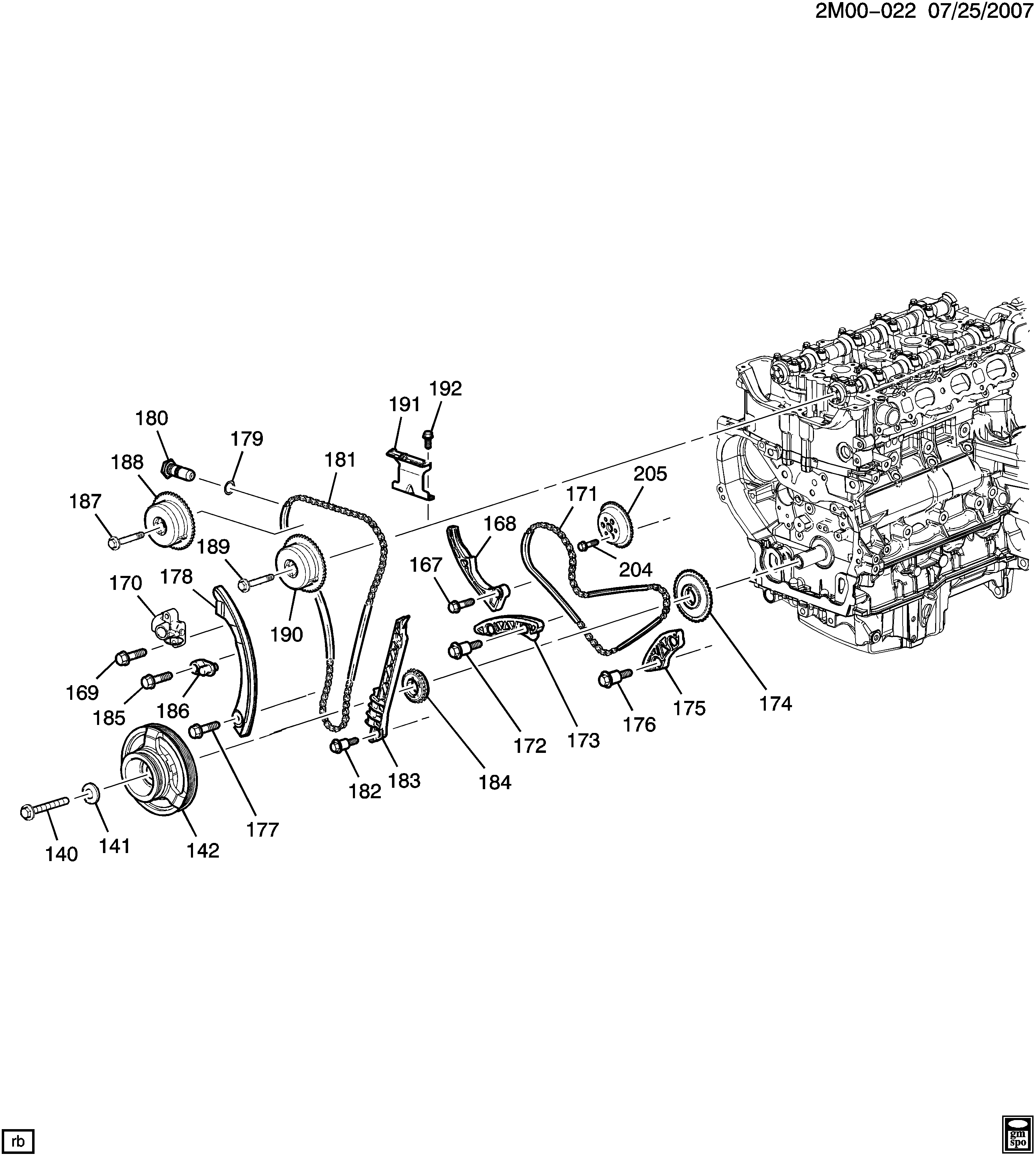 Opel 12642713 - Комплект цепи привода распредвала autospares.lv