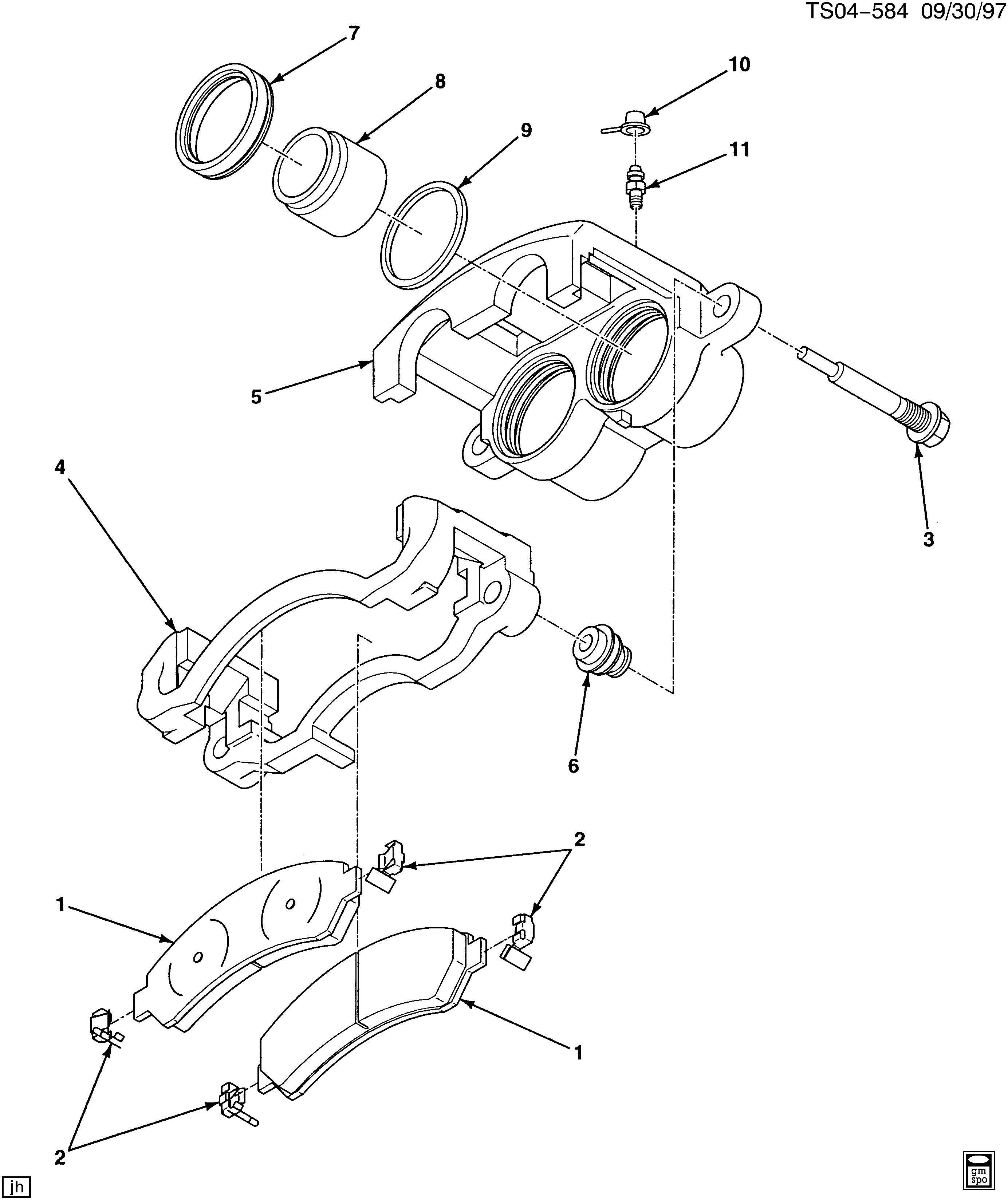 Chevrolet 18029863 - Тормозные колодки, дисковые, комплект autospares.lv