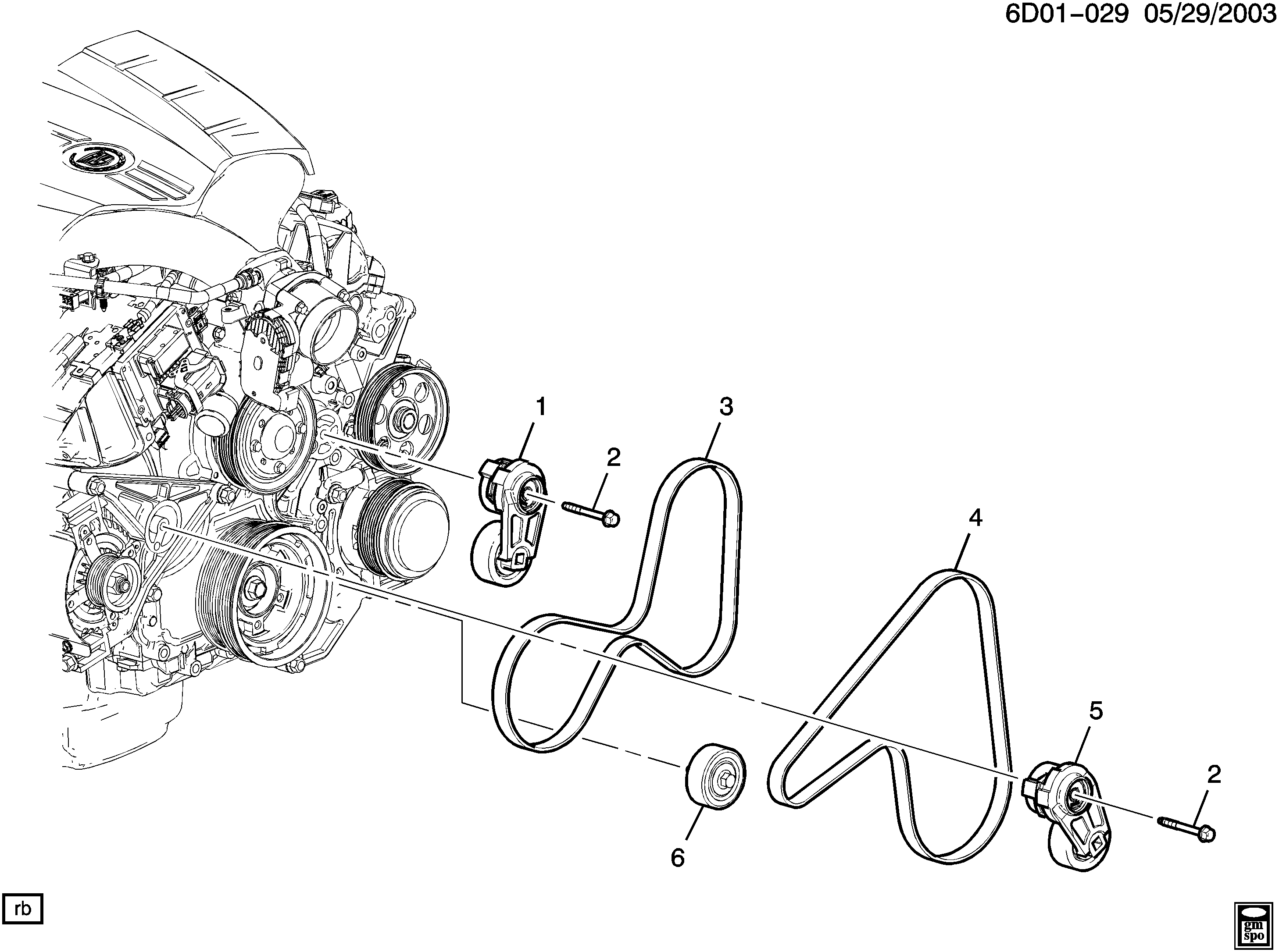 Cadillac 12606116 - Поликлиновой ремень autospares.lv