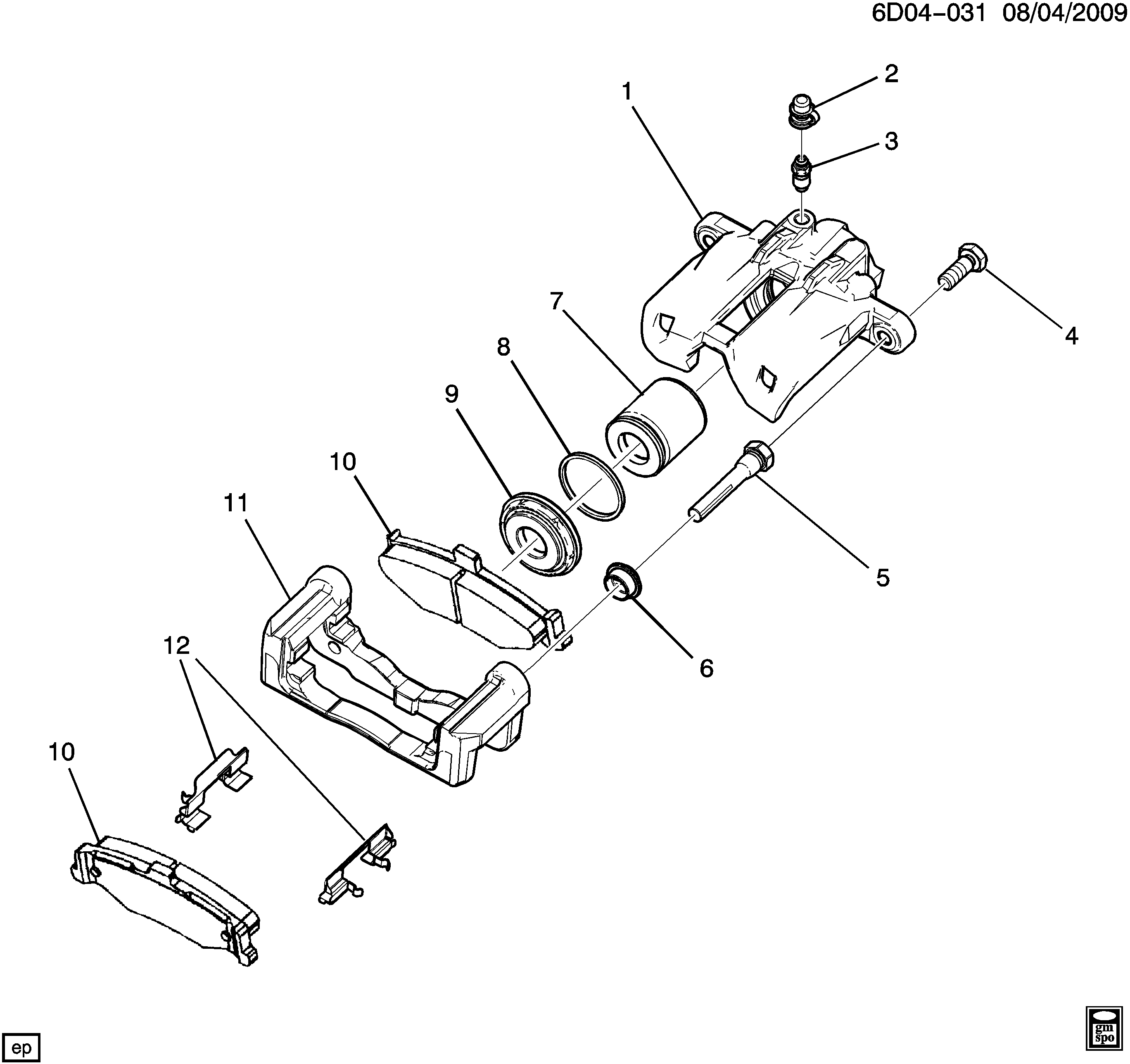 Cadillac 89060217 - Тормозные колодки, дисковые, комплект autospares.lv